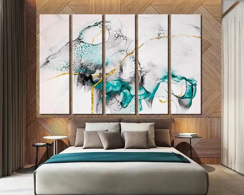 Large Abstract Pattern Canvas Paintings Marble Art Wall Room Decor Modern Home Decoration Mural Living Pictures |