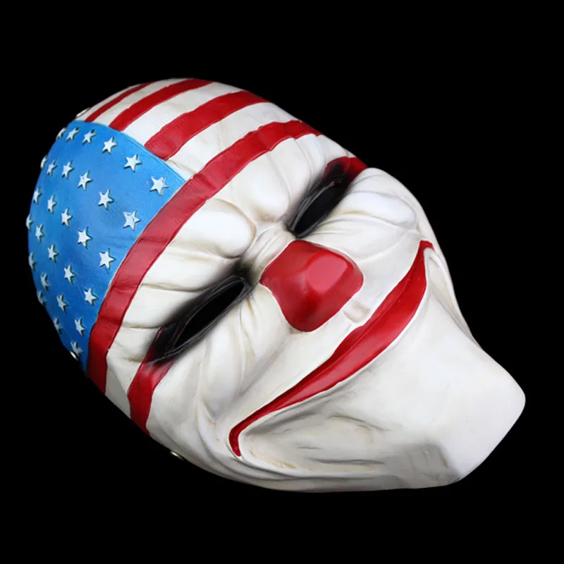 Бесплатная доставка игра Payday 2 маска Далласа смола национальная с флагом США тема