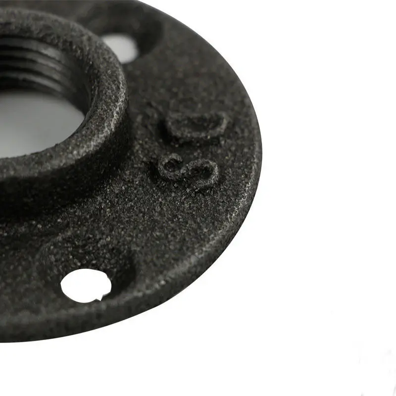 1/2&quot 3/4&quot Thread Iron Pipe Fittings Black Wall Mount Floor Flange Piece Plumbing Fitting Tool | Обустройство дома