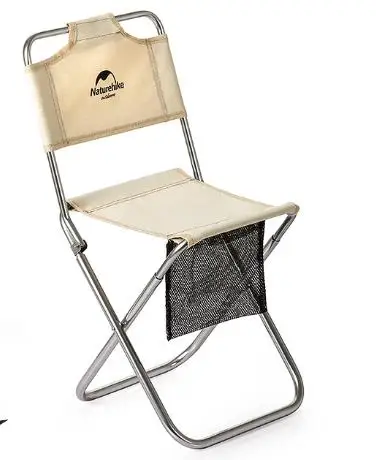 Naturehike Портативный Сверхлегкий небольшой Campstool стул для кемпинга, отдых на открытом воздухе складной табурет Рыбалка пляжные Alluminum стул NH18M001-Z - Цвет: khaki