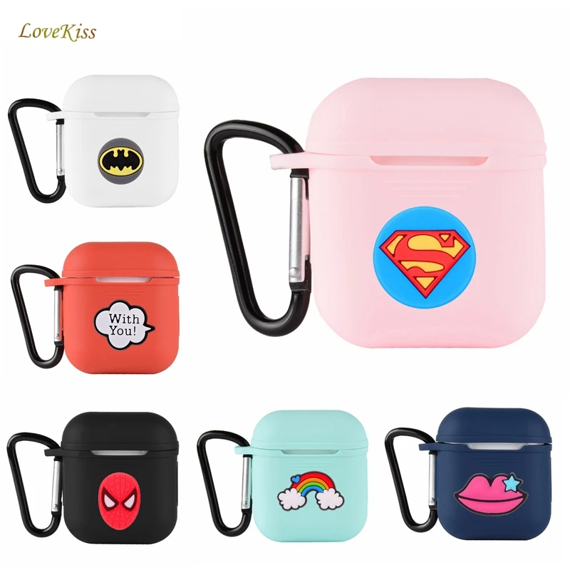Силиконовый чехол Lovekiss с ремешком для Apple аксессуары Airpods защитный декор