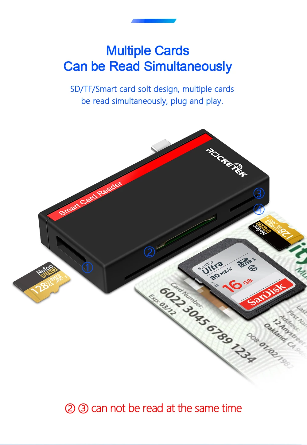 3 в 1 USB C card reader Тип C для SD TF Smart card reader s супер Скорость USB-C card reader для Macbook /телефон/USB-C устройств