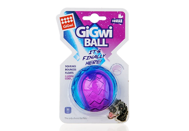purple blue Hoopet собака жевательная игрушка смешной резиновый тренировочный мяч для домашних собак - Цвет: purple blue