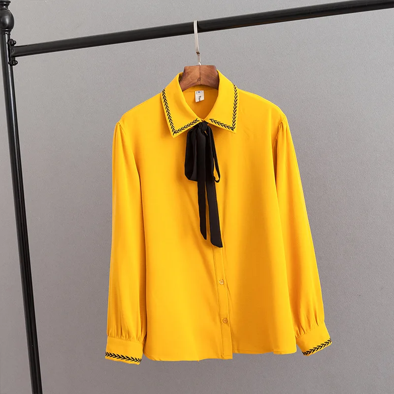 2019 Plus Size Casual Blouses Spring Women Clothing Fashion Loose Long Sleeve Shirts F71-1065 |