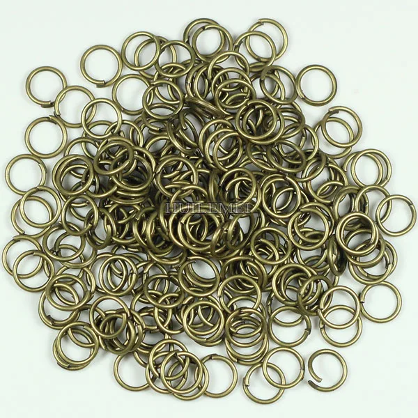 Antique Bronze 200 шт./лот 3/4/5/6/7/8/9/10 мм металлический DIY ювелирных изделий Открыть Один петли соединительные кольца и Разделение кольцо ювелирных изделий Аксессуары - Цвет: Antique Bronze