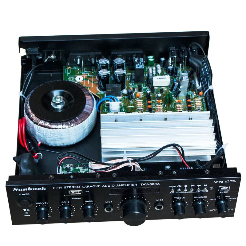 TAV-600A 200 Вт + HIFI Караоке домашний кинотеатр стерео аудио усилитель поддержка