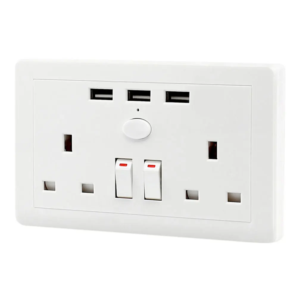 Настенная розетка настенное зарядное устройство белый 146 3USB DIY Электрический дом