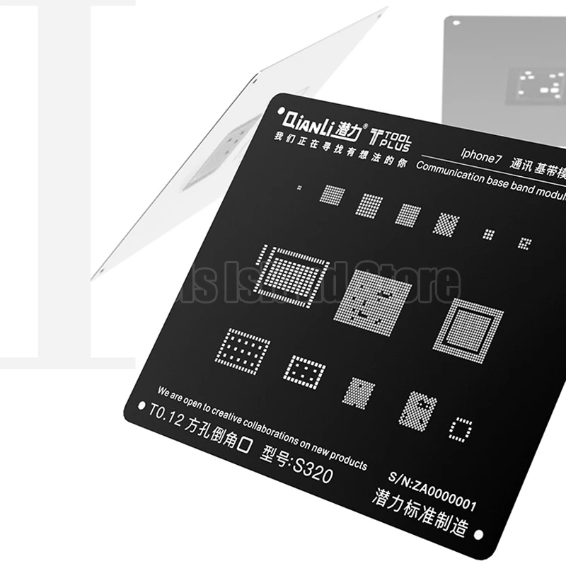 

Universal Repair Black Steel net for IPHONE 5G/5S/6G/6S/7G/8G Communication baseband CHIP Precision square hole