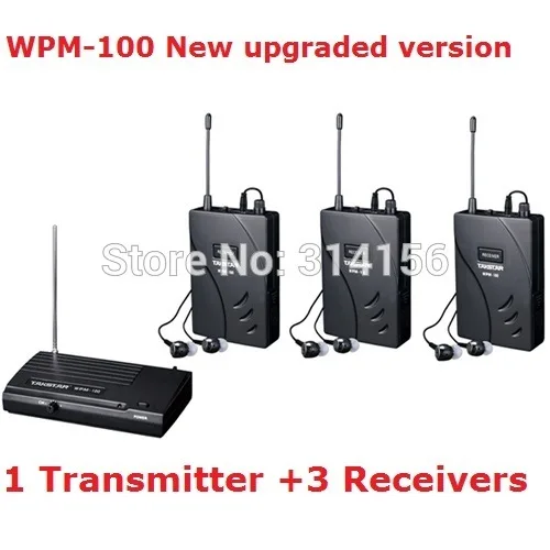 Модернизированная беспроводная система мониторинга Takstar WPM 100 1 передатчик + 3