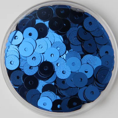 Dark Blue IPatches 3 мм 4 мм 5 мм 6 мм Плоская Круглая ПВХ свободная тесьма с пайетками для шитья материал, аксессуары для одежды, блестки для конфетти ремесла - Цвет: Dark Blue