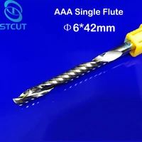 2pcslot aaa high quanlity 642mm one flute end mill milling cutter spiral bit cnc router tool single flute acrylic wood carving