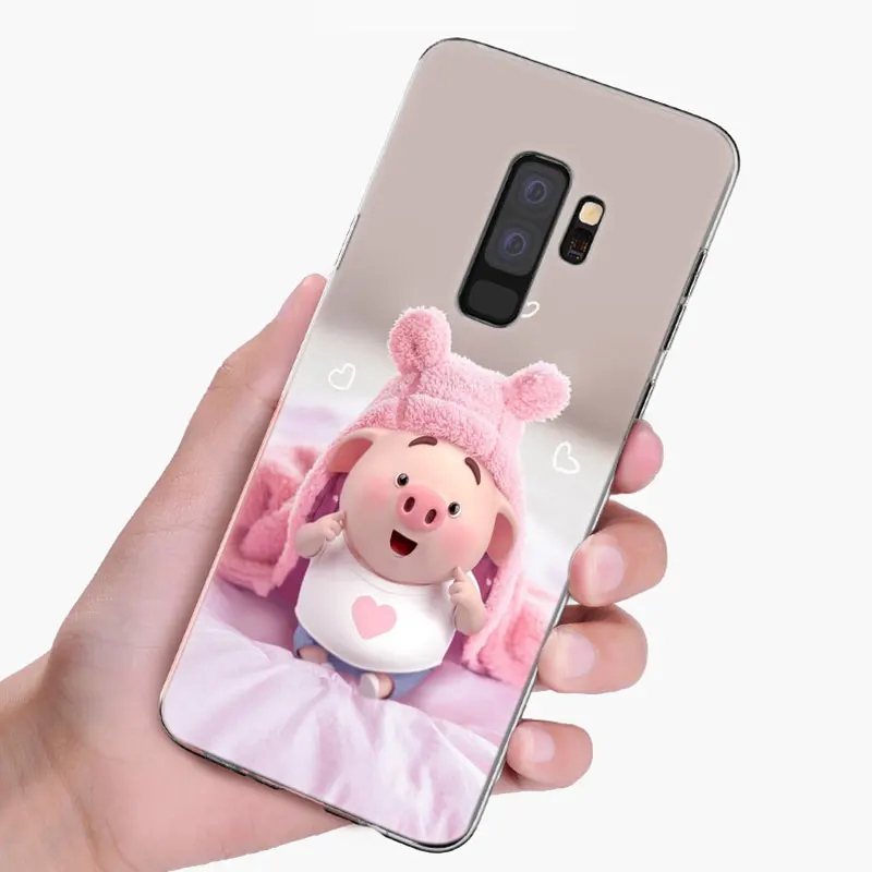 Hot Cute Cartoon Piggy Soft Silicone Case For Samsung Galaxy S10 S9 S8 Plus S7 Edge A6 A8 A7 A9 2018 A5 2017 Fashion Cover | Мобильные