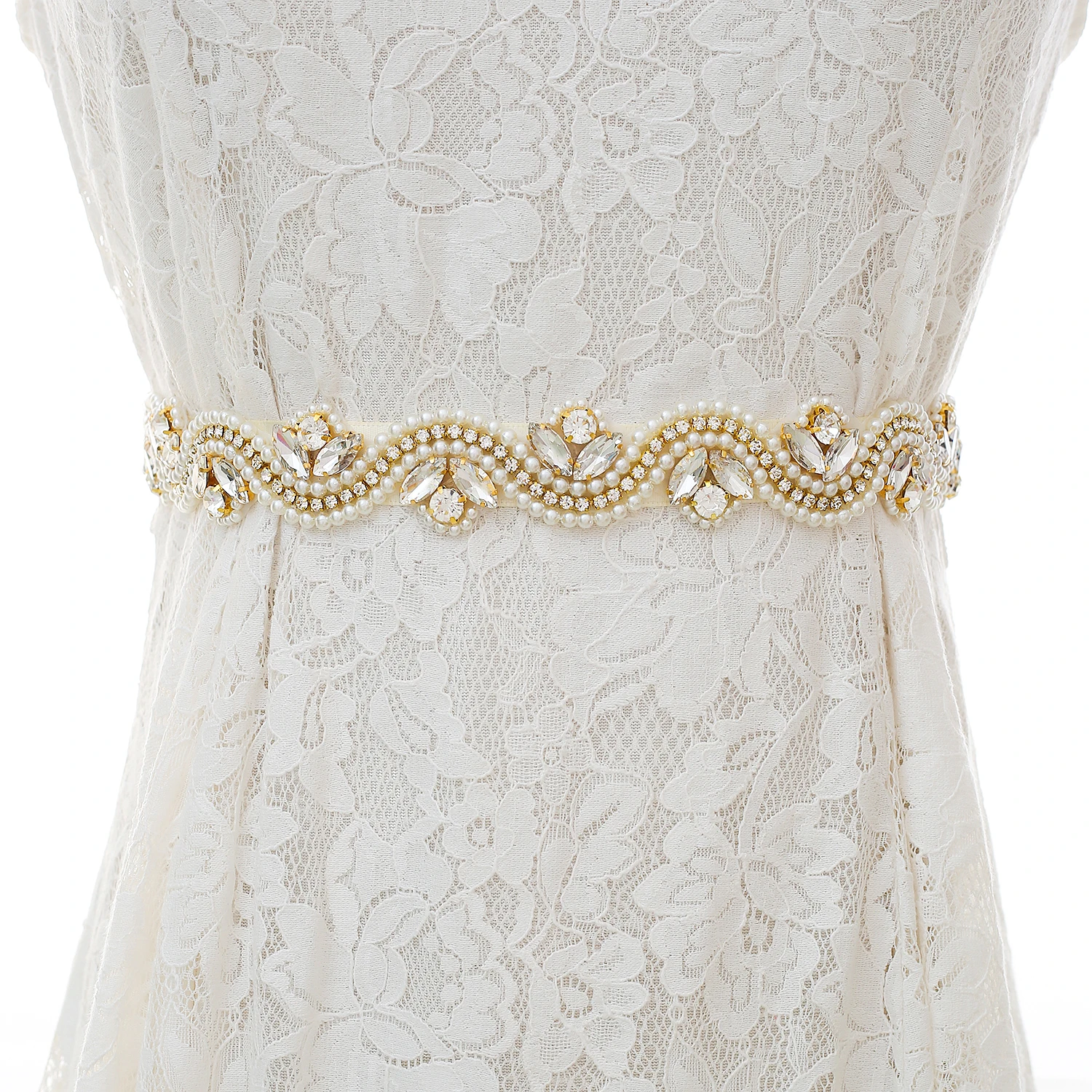 

Pearls Wedding Belts handmade Bridal Belts Crystal Beaded Bridal Sashes Wedding Accessories J120G