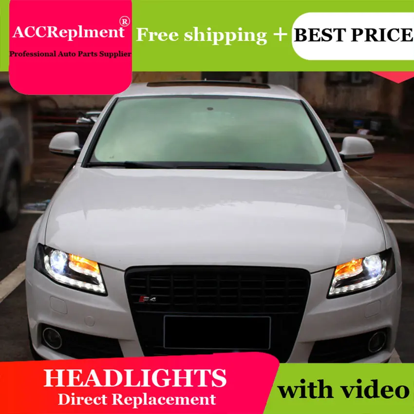 Тюнинг автомобилей для Audi A4L головной светильник s U глаза ангела 2009 2012