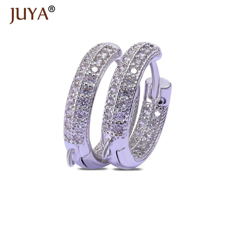 

Juya Creative Austrian Crystal Leverback Earwire Hoop Earring Hook Findings DIY Women Jewelry Making Earrings Clasps Hooks