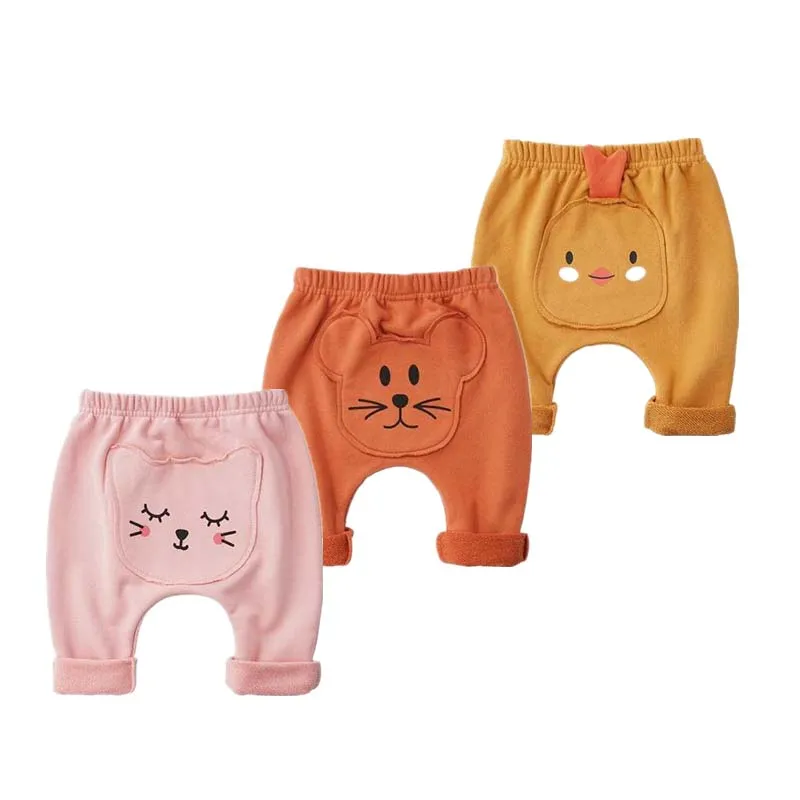 

Ins Cross Children pants Spring Animal Casual Haren Trousers baby boy Clothes Cotton Broadcloth Elastic Waist kid Leggings dress