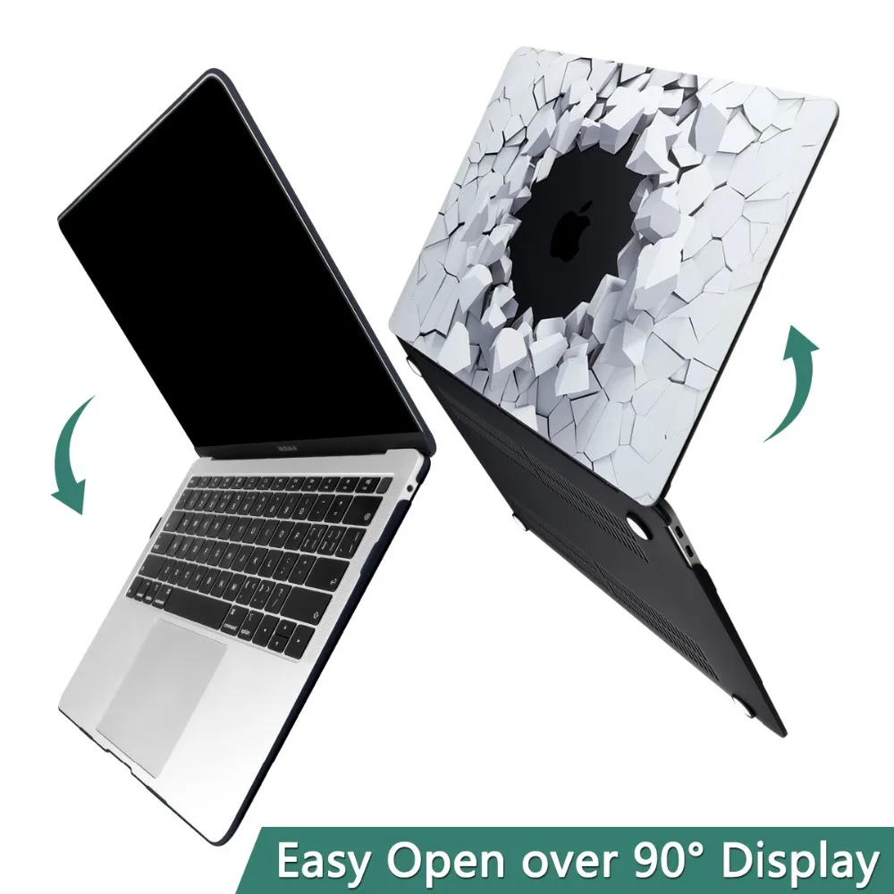 3D взрывозащищенный каменный Дизайн Жесткий Чехол для нового Macbook Pro 13 15 Touch bar Air 11 12 13 A1932 с клавиатурой