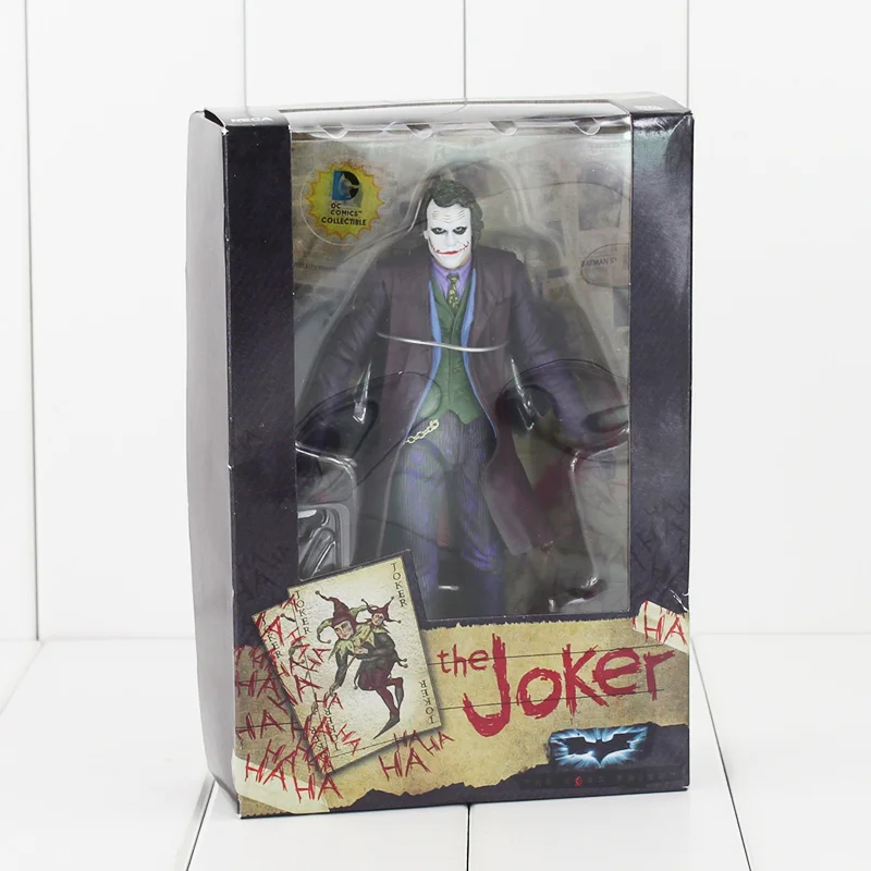 Joker With Box 17 см NECA фигурка героя Супермена Бэтмена Джокер с нож для метания оружие классические телевизионные сериалы Коллекционная модель игрушки куклы - Цвет: Joker With Box