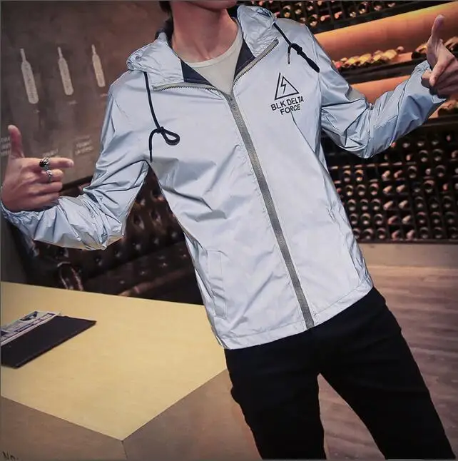 Мужская 3 м Светоотражающая куртка ветровка Женская Повседневная Хип-хоп ceket Anorak