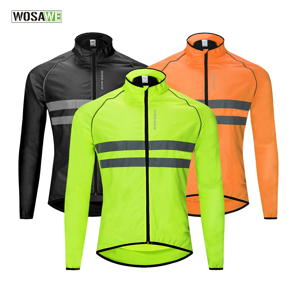 

WOSAWE MTB Bicycle Bike Jacket Ciclismo Windbreaker High Visibility Jersey Ultralight Water Repellent Windproof Cycling Jacket