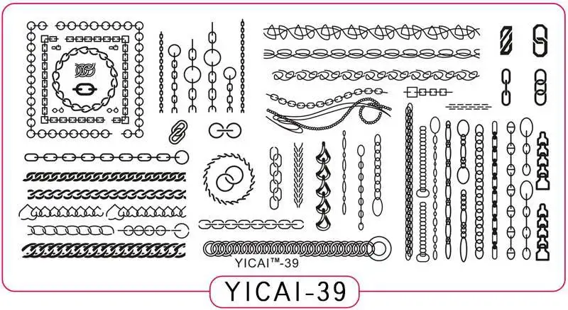 yicai39 Пластины для стемпинга ногтей yicai, spv, dieshan, штамповочные лаковые пластины для рукоделия, маникюрные шаблоны, трафареты, инструменты для полировки, 1 шт - Цвет: yicai39