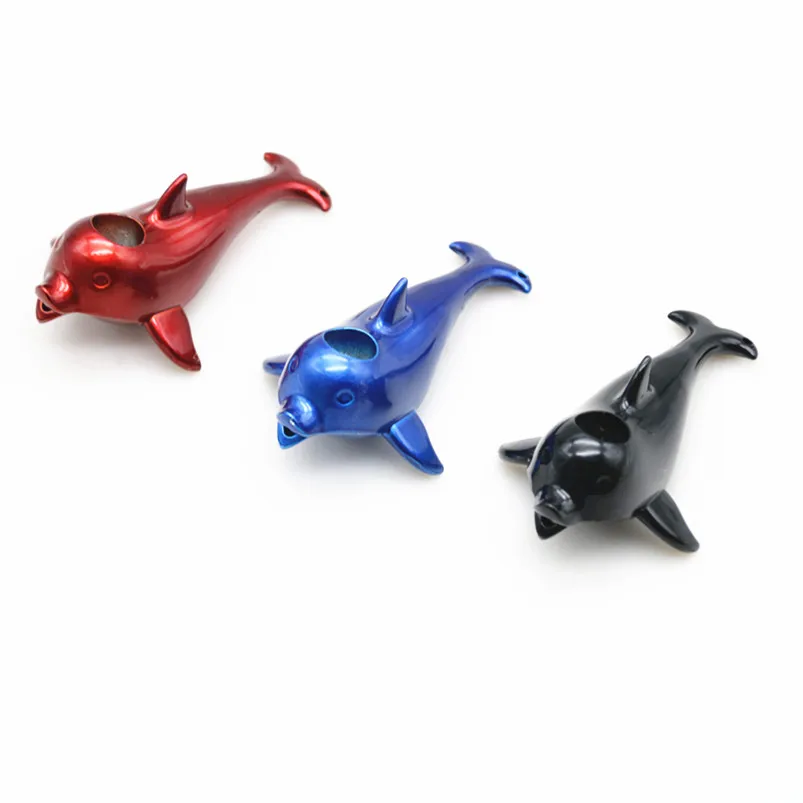 1 шт. Мини Портативный дельфин форма Курительная трубка красный синий черный