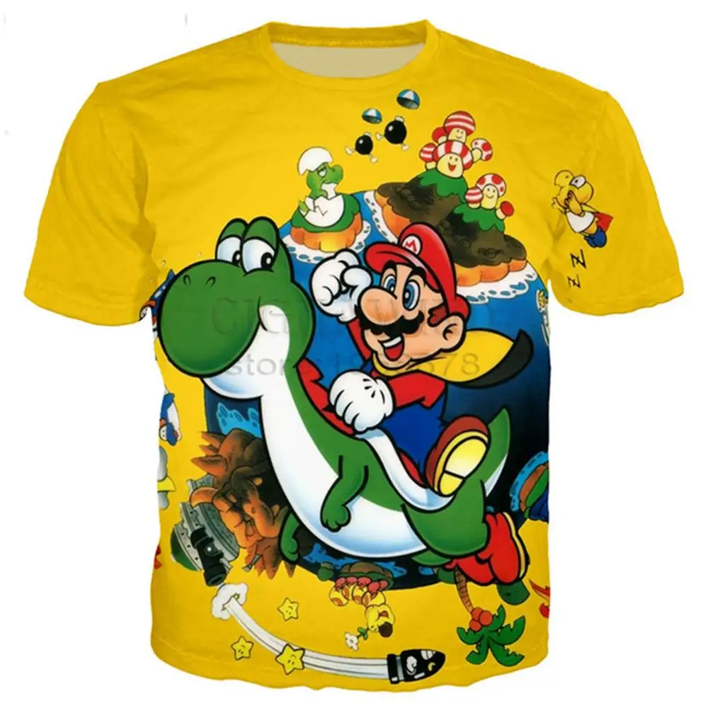 Новая классическая Футболка серии Super Mario для мужчин и женщин новинка модная
