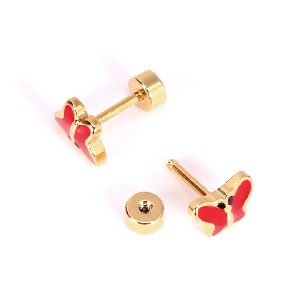 Серьги гвоздики LUXUKISSKIDS из нержавеющей стали 12 парт/Лот женские модные