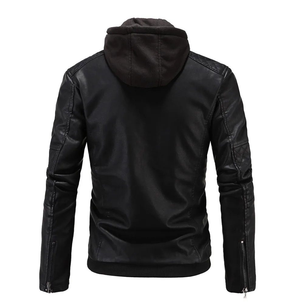 LANBAOSI 2018 New Fashion Autumn Winter Men Leather Jacket Brand Clothing Motorcycle Top Quality Warm Male PU Coat | Мужская одежда