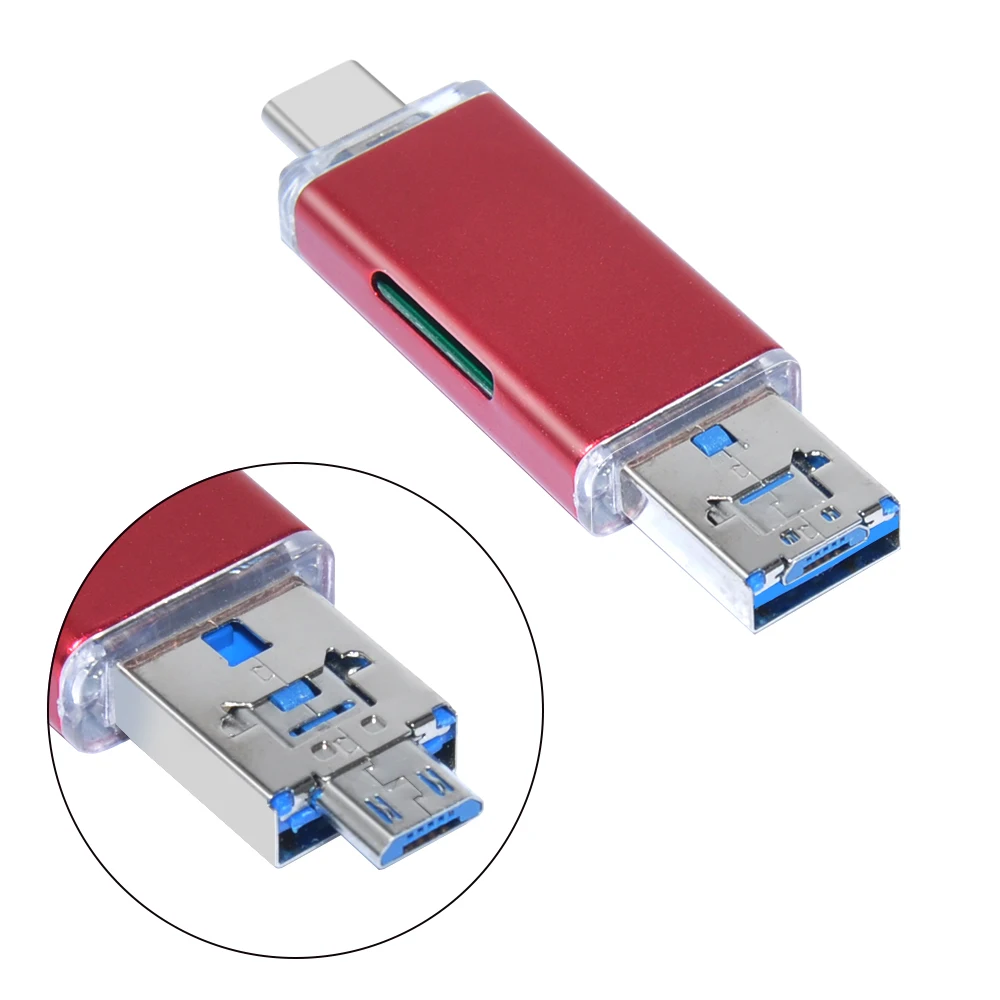 Портативный мини-считыватель карт Deepfox 3 в 1 USB Type C Micro 2 0 TF SD OTG для Android Phone |