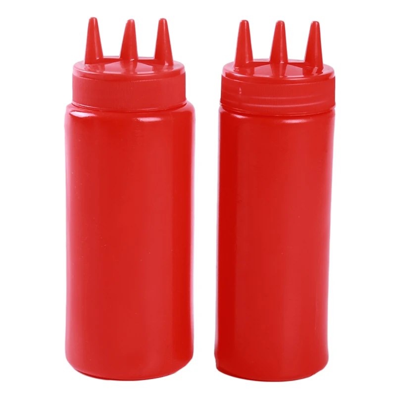3 Hole Squeeze Bottle Condiment Mustard Dispenser Sauce Vinegar Ketchup Gravy Cruet Kitchen Gadgets Plastic Oil Bottles | Дом и сад