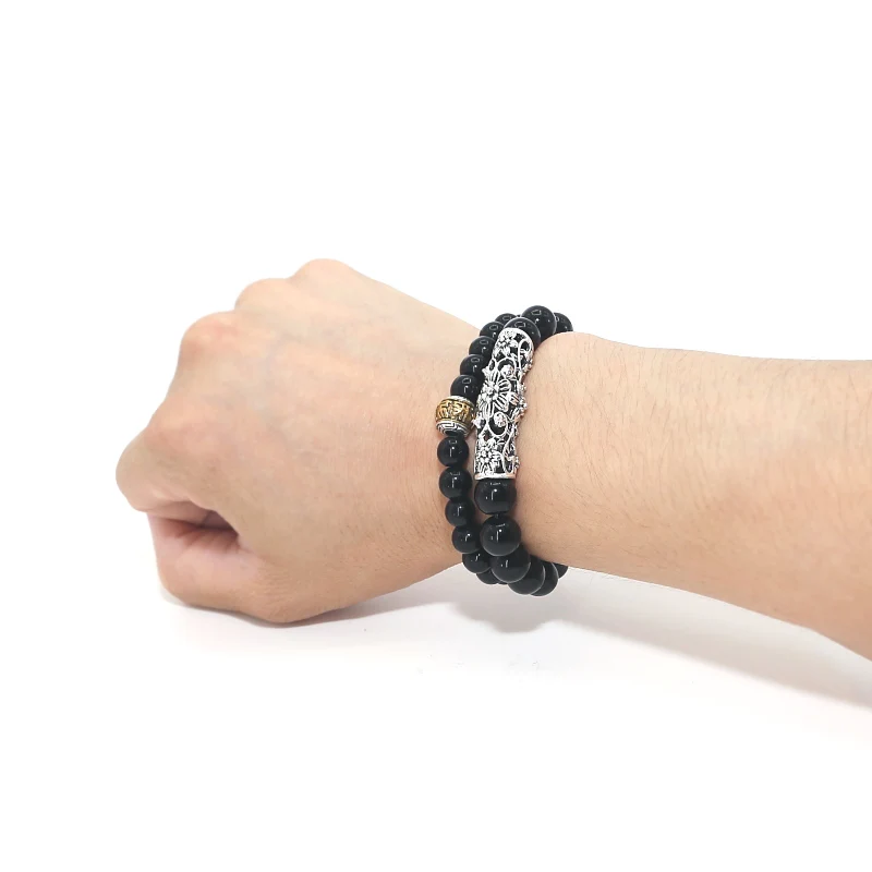 Новое поступление 2 шт./компл. буддийский Ом Мани Падме ГУМ Шарм браслет из