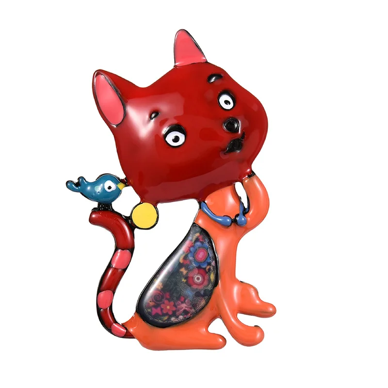 2019 уникальная Милая брошь в виде кота с животными для женщин и мужчин детская