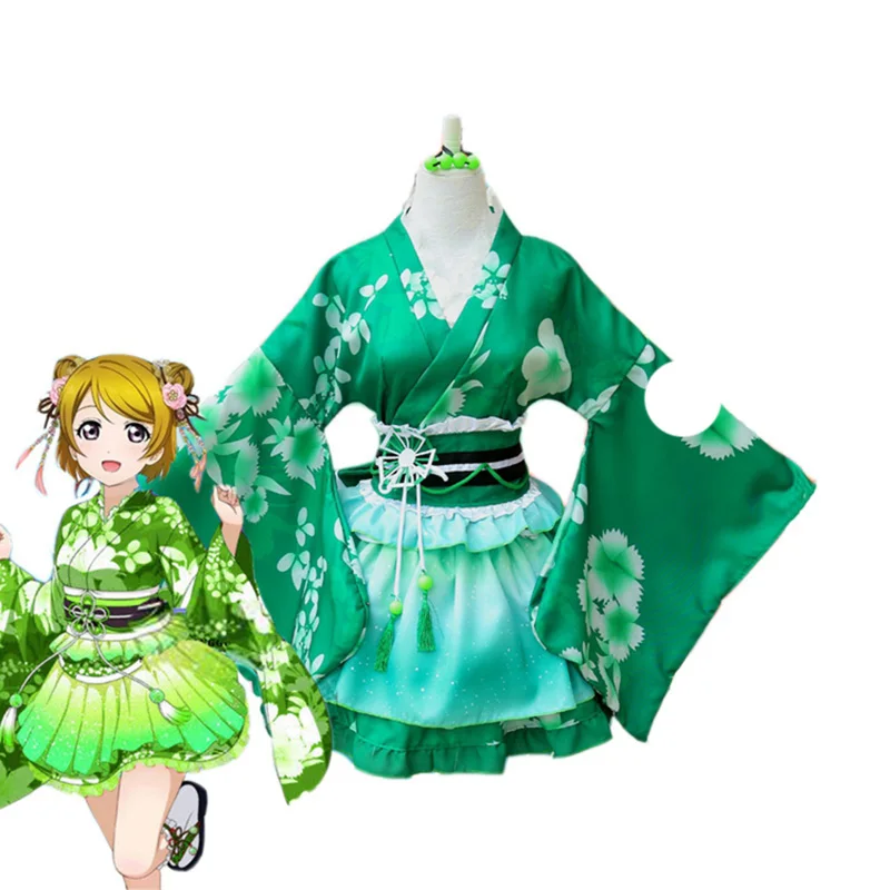 

Anime Love Live Hanayo Koizumi Cosplay Costume sexy Kimono women Dress Lovelive Uniform girls outfit