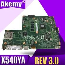 AKEMY for ASUS X540YA  integrated 8GB RAM X540YA Main board REV 3.0 100% teste laptop motherboard