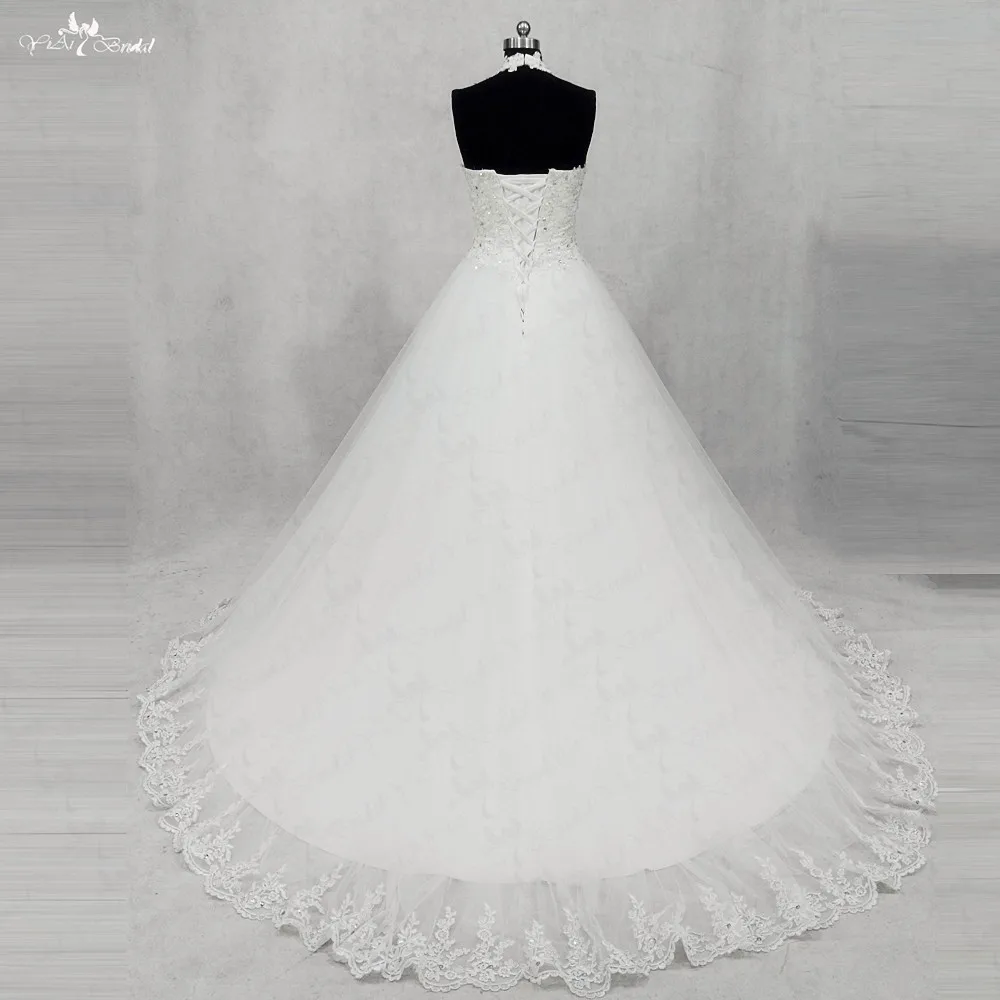 Простое и Элегантное свадебное платье трапециевидной формы с лямкой на шее RSW944 |