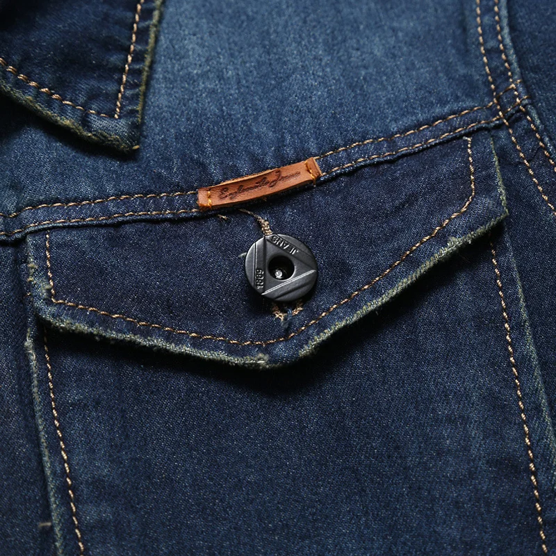 Grande taille Le printemps de 2019 nouveaux chantiers hommes denim manteau sexe masculin a augmente Tail livraison | Мужская одежда