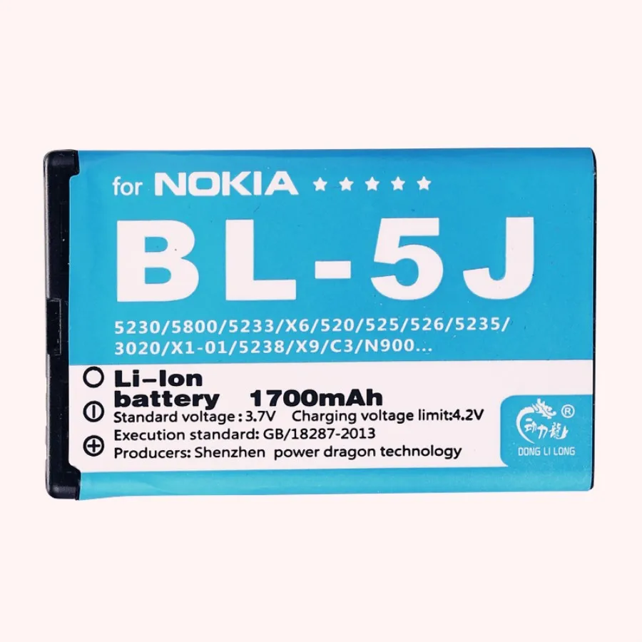 Новый BL-5J аккумулятор 1700 мАч для Nokia 5230 5232 5800 5900 C3 N900 X6 X9 5233 5235 5800XM 2010 520 525 BL5J с