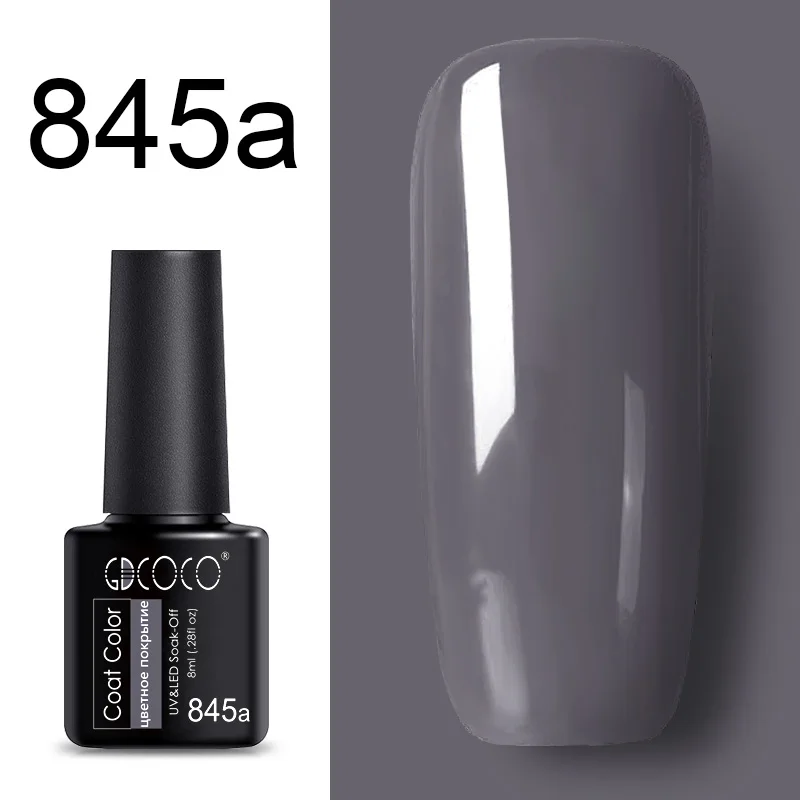 845a 86102 GDCOCO Новое поступление лучший лак гель года Soak Off светодио дный LED гель лаки для ногтей база пальто не протирать Топ Цвет гель лак Ногтей гель - Цвет: 845a