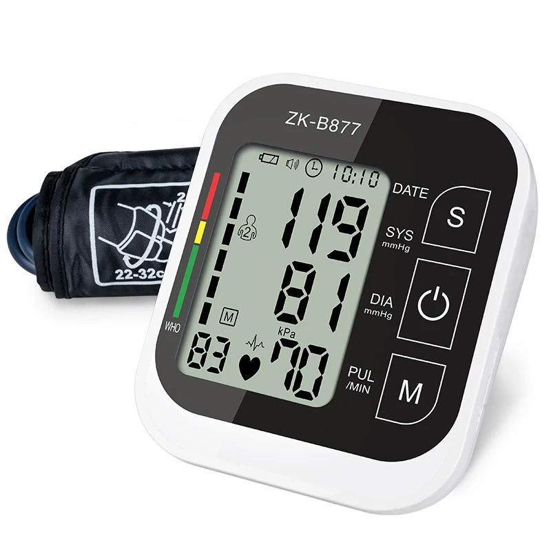 Full Set JZIKI предплечье крови Давление монитор Heart Beat Meter машина цифровой ЖК тонометр Сфигмоманометр измерения автоматический черный измерение кровяного давления измеритель артериального давления - Цвет: Full Set