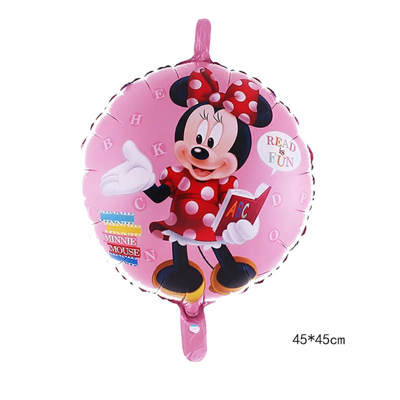 Minnie Pink Фольгированный шар Микки Минни Маус Детский День Рождения украшения для детских игрушек подарок голова Микки - Цвет: Minnie Pink