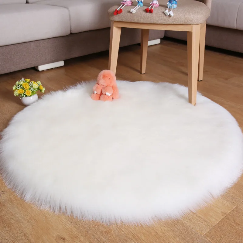 Мягкий ковер из искусственной овчины покрытие для стула шерсти теплый Пушистый