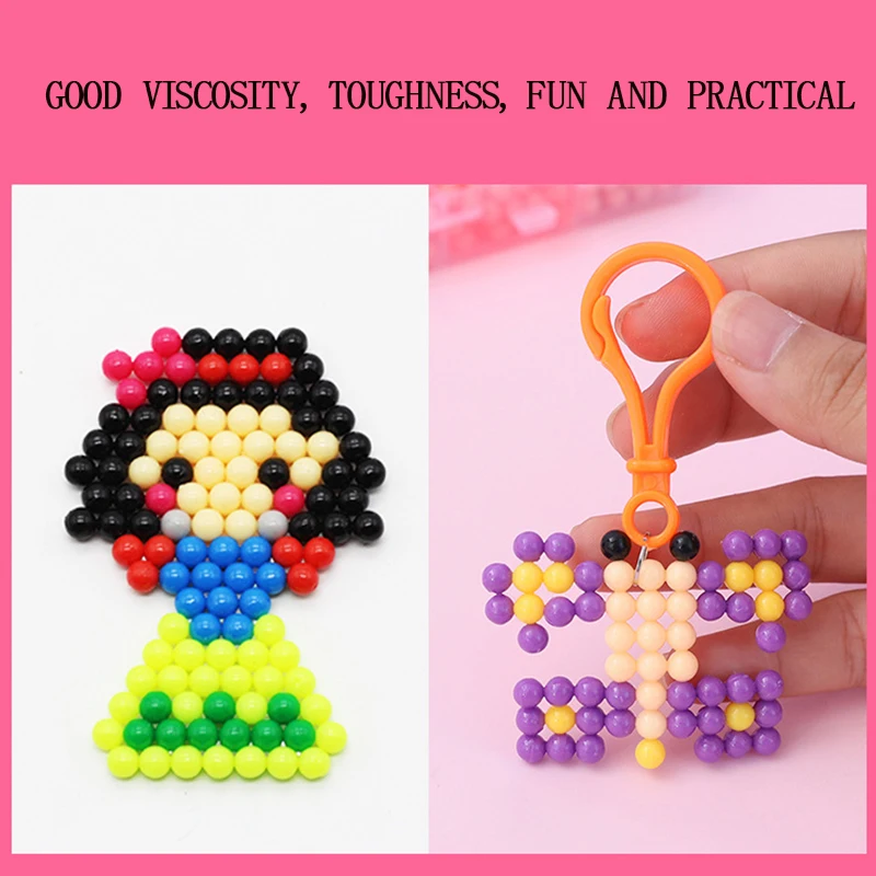 6000pcs 24 Colors beads puzzle Crystal color DIY Beads water spray set ball games 3D handmade magic toys for children
