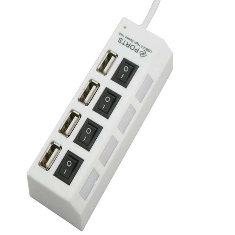 effelon Mini High Speed USB 2.0 4 Ports Charger Portable 480 Mbps On/Off Switch Splitter Adapter For PC Laptop | Мобильные телефоны