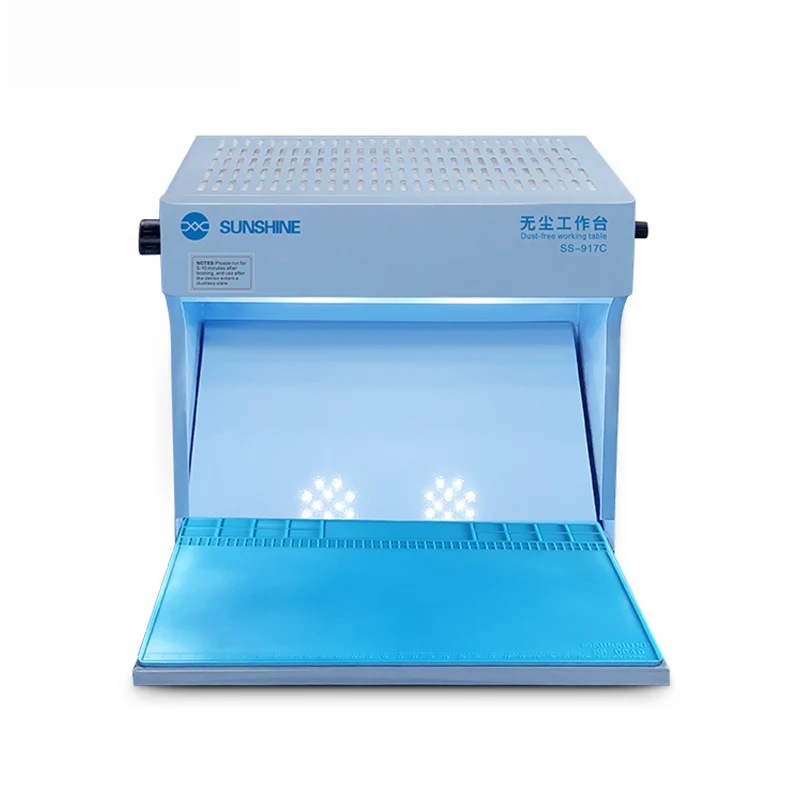 

SS-917C Dust Free Working Room Anti Dust Working Bench Adjustable Wind Cleaning Room for Phone iPad Refurbish Repair