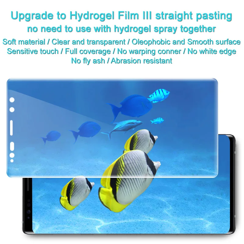 Imak Hydrogel III для SS Galaxy Note 9 Note9 S9 Plus S9+ защита экрана 2 шт полный охват мягкий передний, задний Защитный фильм