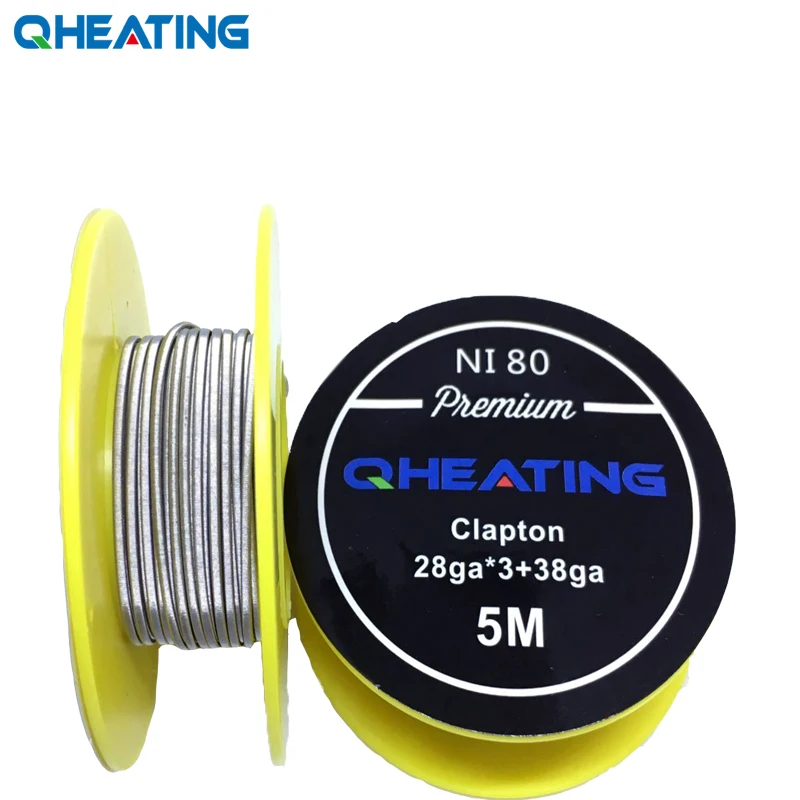 Qнагревательный провод для закрытой обмотки Ni80 clapton 28ga * 4 + 38ga 3 5M катушки RDA RBA