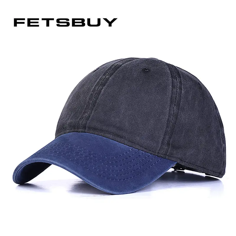 [Fetsbuy] Высокое качество промывают хлопок Регулируемый сплошной цвет Бейсбол