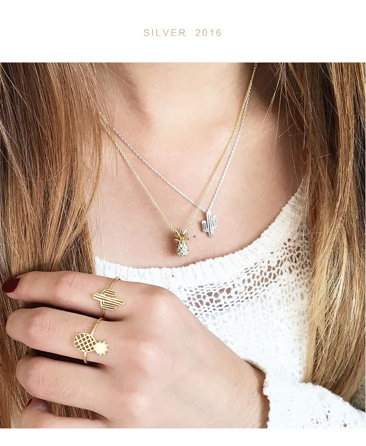 Женское колье из серебра 925 пробы С КАКТУСОМ | Украшения и аксессуары