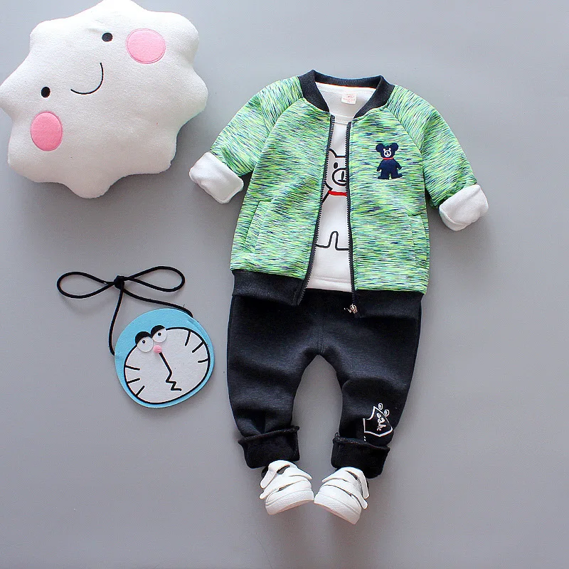 ExactlyFZ/ г. новые модные комплекты зимней одежды для малышей комплект одежды из 3 предметов для мальчиков, жилет, пальто+ Топы+ штаны детский спортивный костюм для мальчиков